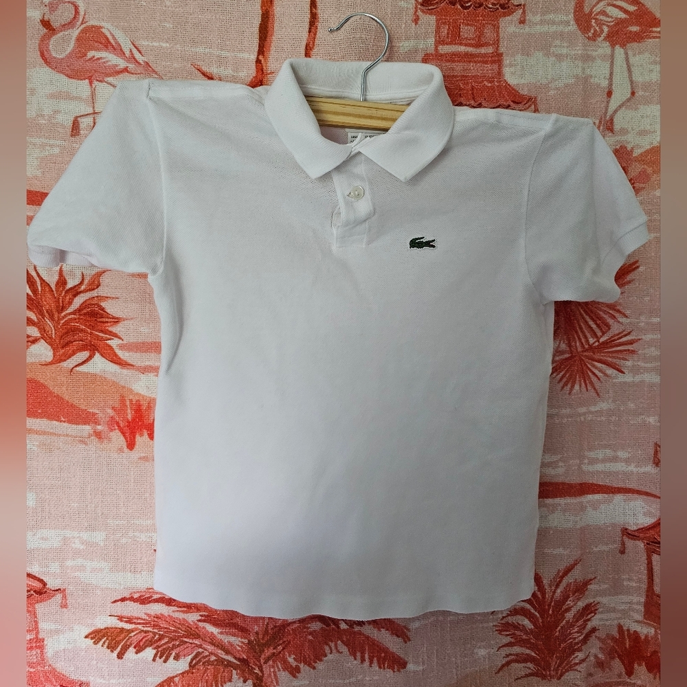 Lacoste Kids White Polo Shirt